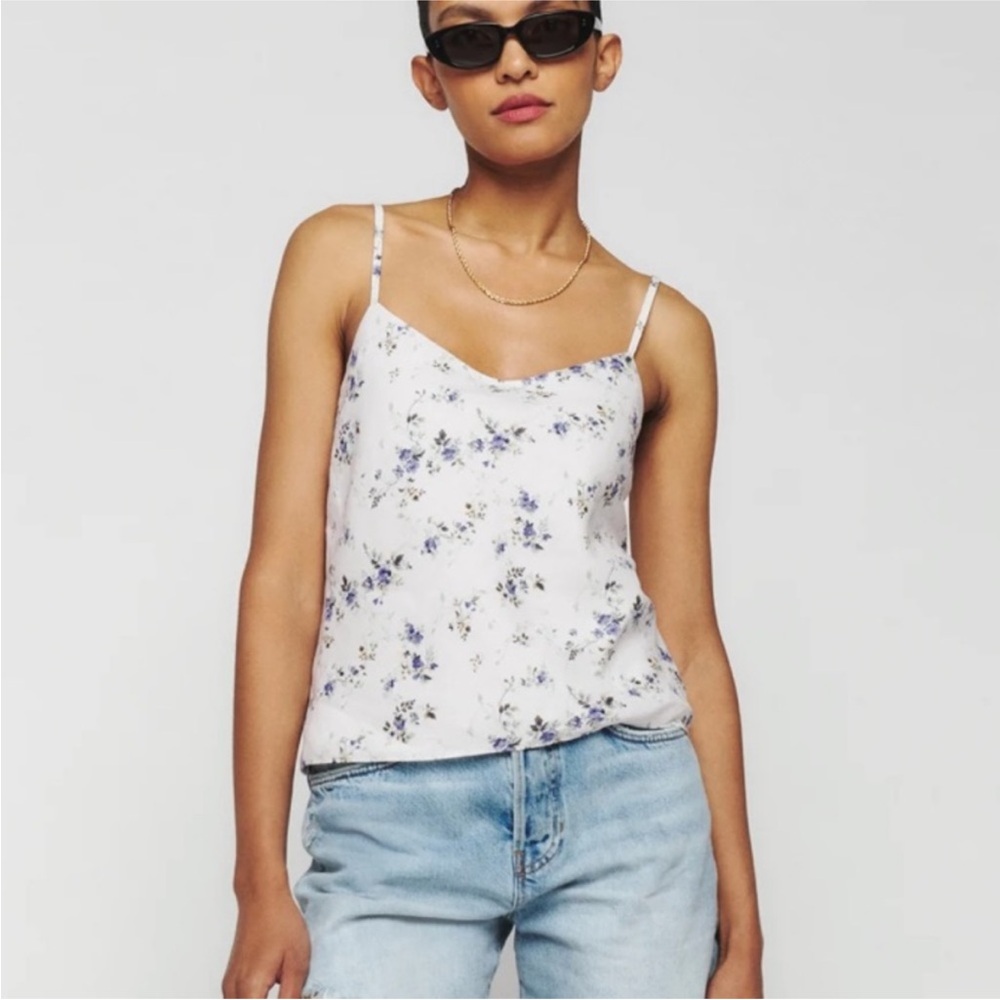 REFORMATION Andrea Linen Top in Madeline